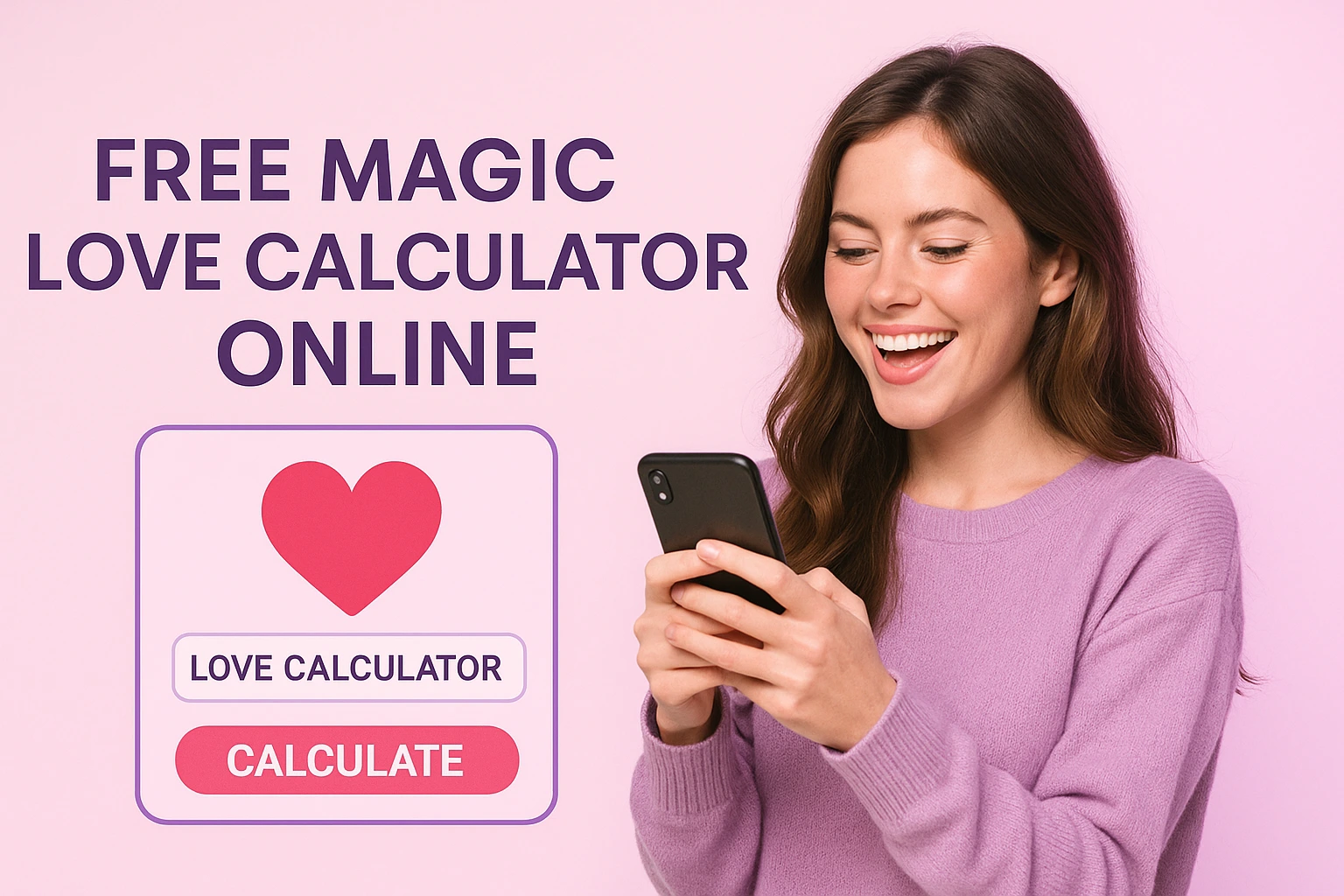 ❤️ Magic Love Percentage Calculator with Romantic Two-Line Poetry