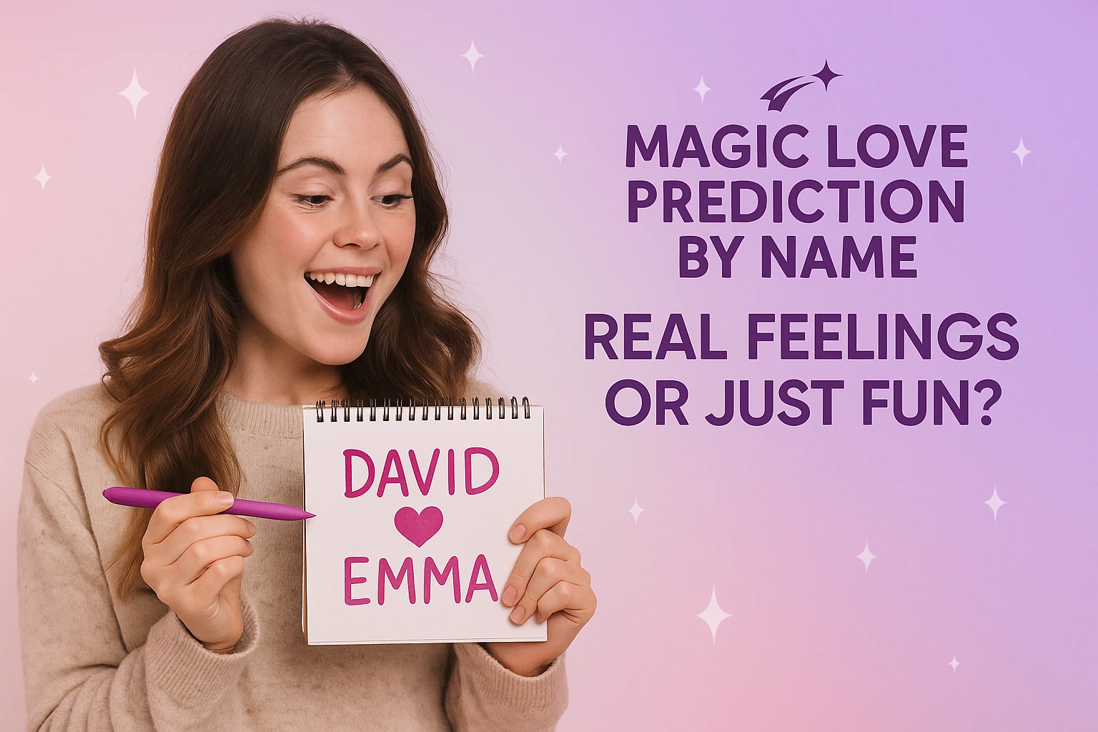 💫 Magic Love Prediction By Name – Real Feelings or Just Fun