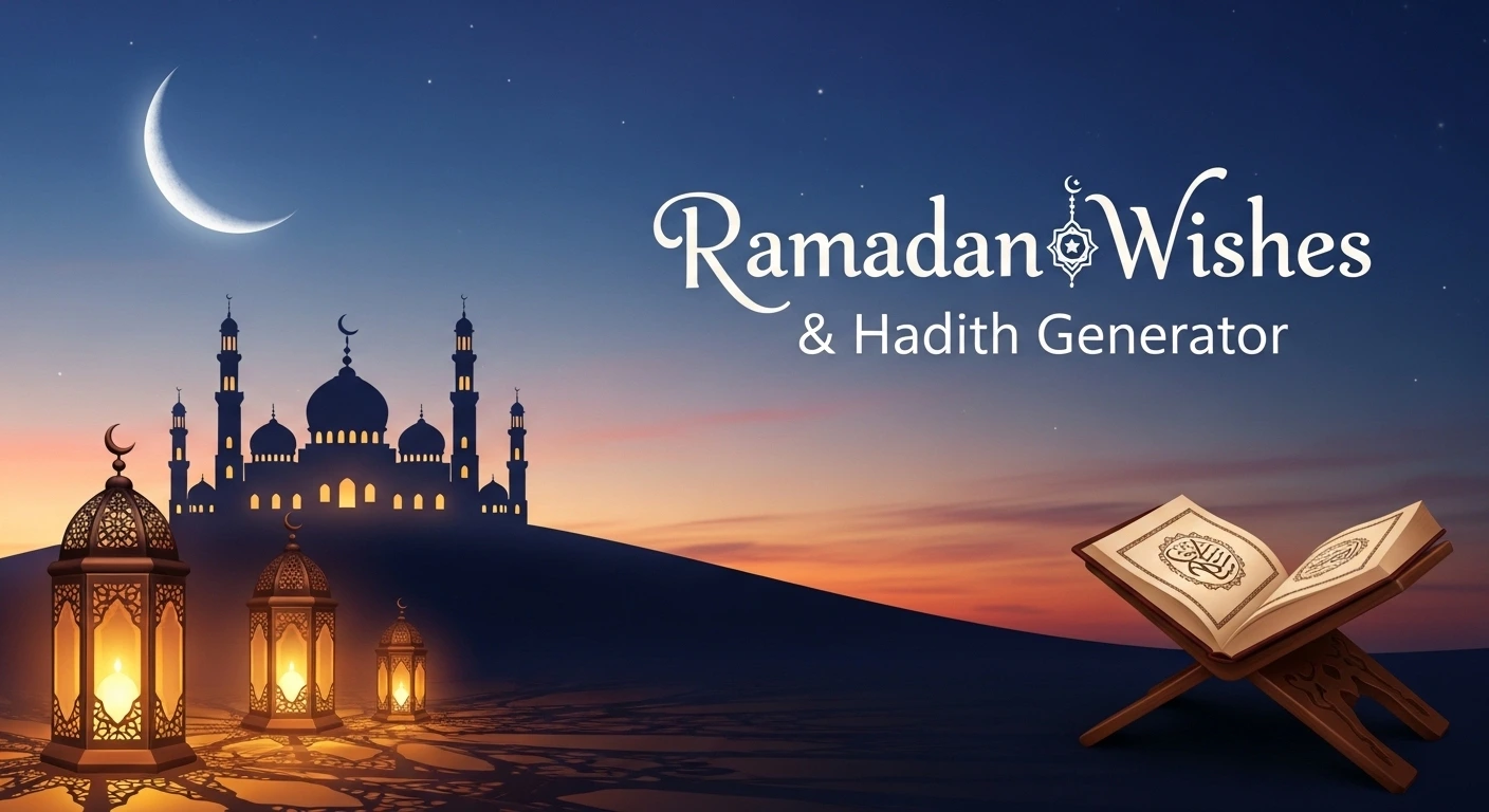 🌙 Ramadan Wishes & Hadith Generator