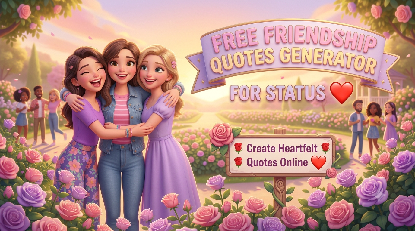 Free Friendship Quotes Generator for Status❤️