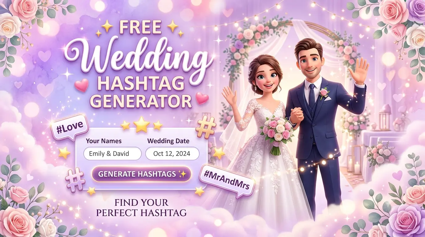 ✨ Free Wedding Hashtag Generator 💖