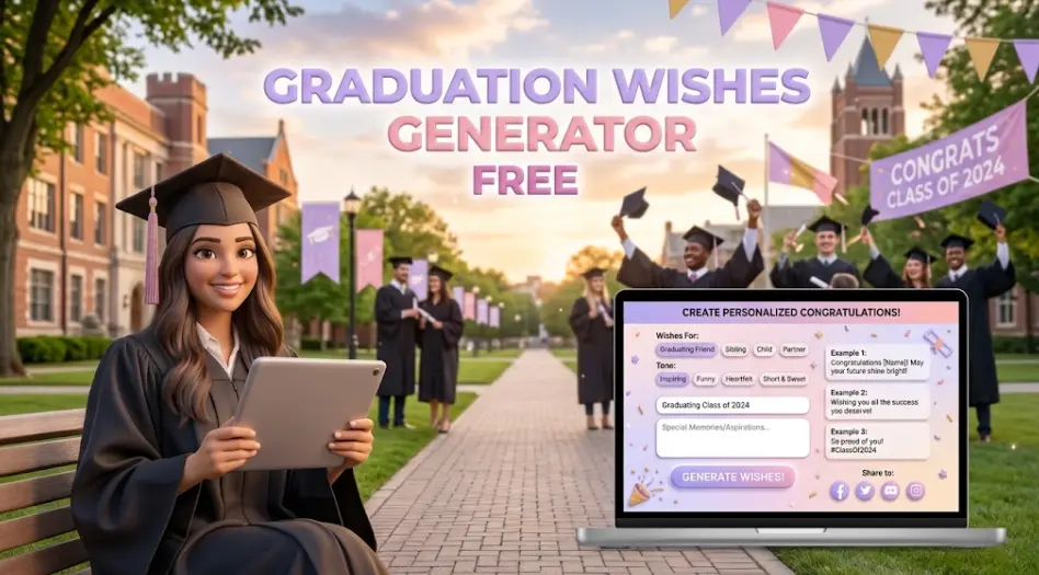🎓 Graduation Wishes Generator Free Congratulations 🎉