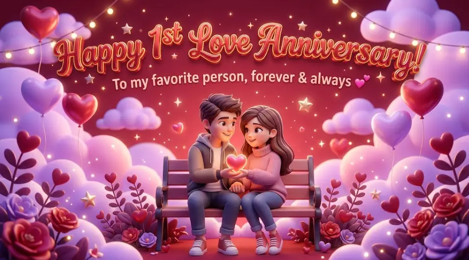 First Love Anniversary Message Writer for BF/GF 💕