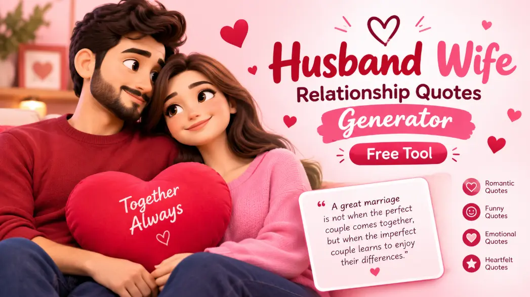 Husband Wife Relationship Quotes Generator – Free Tool