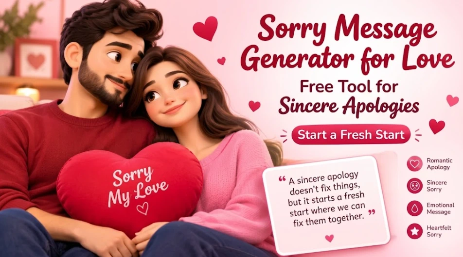 Sorry Message Generator for Love – Romantic Apology Messages